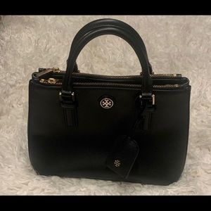 Tory Burch Leather Robinson Mico Double-Zip Tote